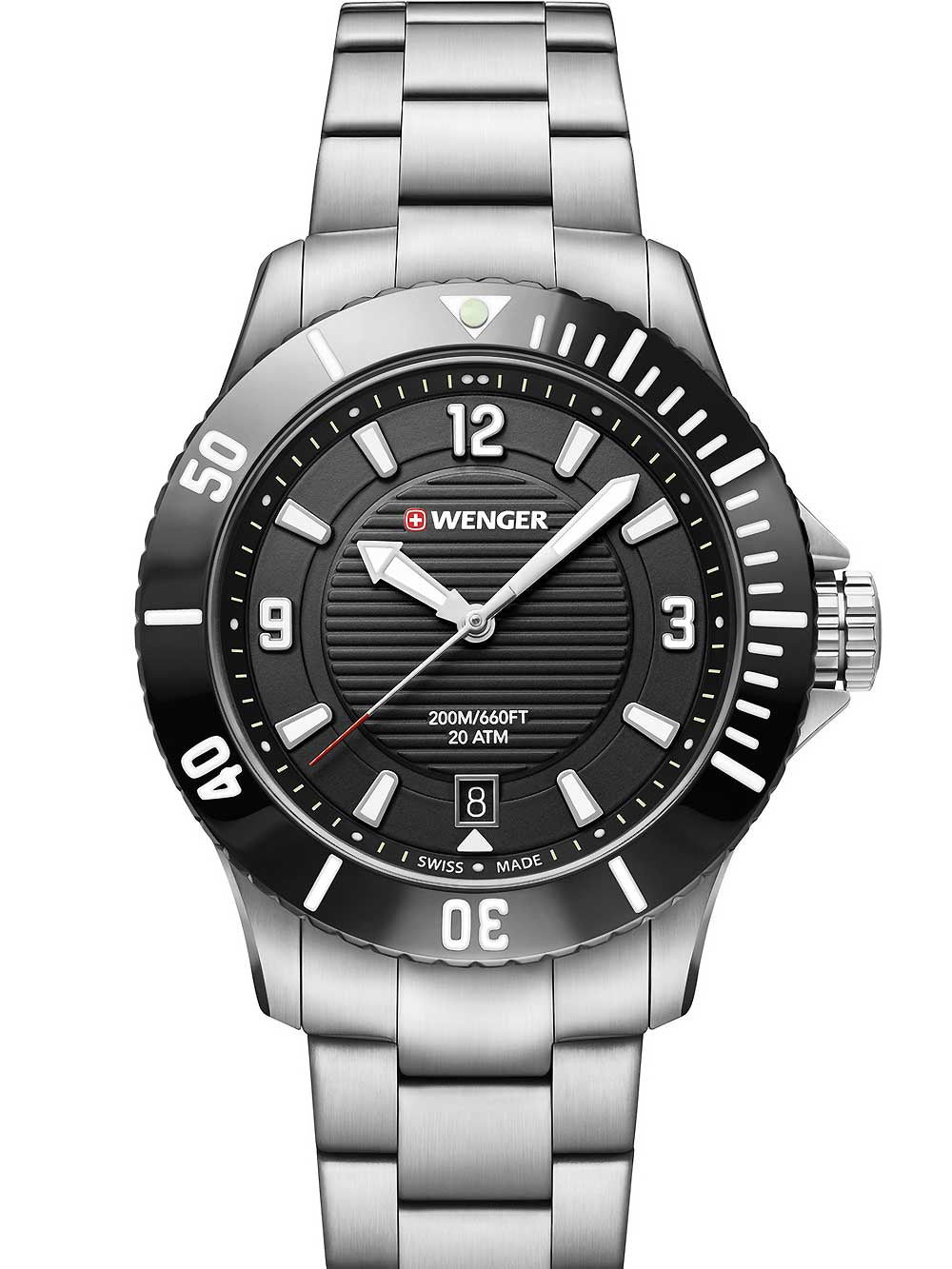 Wenger 01.0621.109 Seaforce moteriškas laikrodis diver 36mm 20 ATM