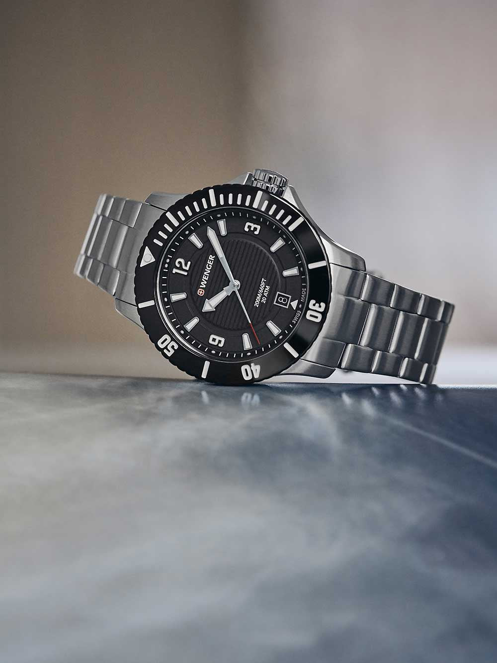 Wenger 01.0621.109 Seaforce moteriškas laikrodis diver 36mm 20 ATM