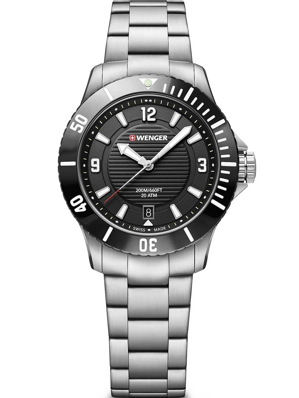 Wenger 01.0621.109 Seaforce moteriškas laikrodis diver 36mm 20 ATM