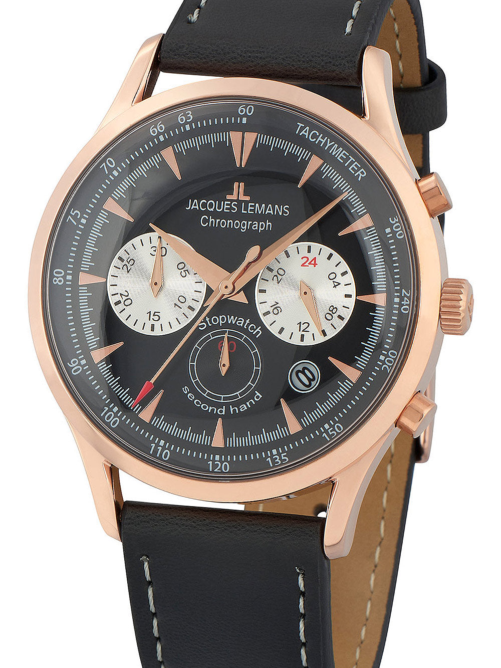 Jacques Lemans 1-2068E Retro Classic chrono vyriškas laikrodis 41mm 5ATM
