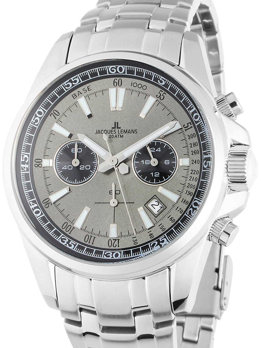 Jacques Lemans 1-2117ZA Liverpool vyriškas laikrodis Chronograph 44mm 20ATM