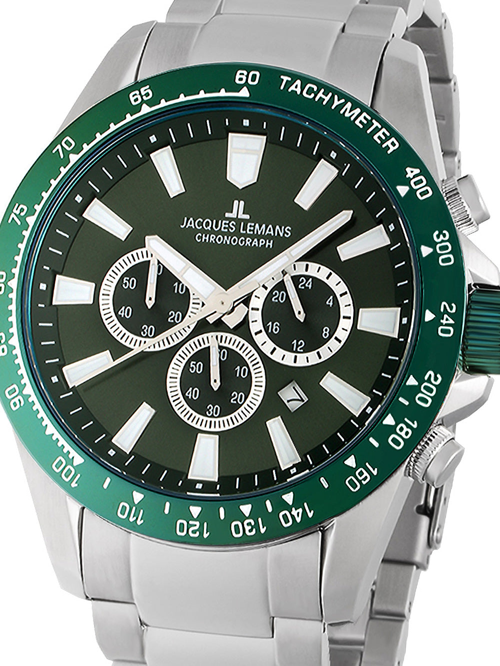 Jacques Lemans 1-2140G Liverpool Chronograph vyriškas laikrodis 48mm 10ATM