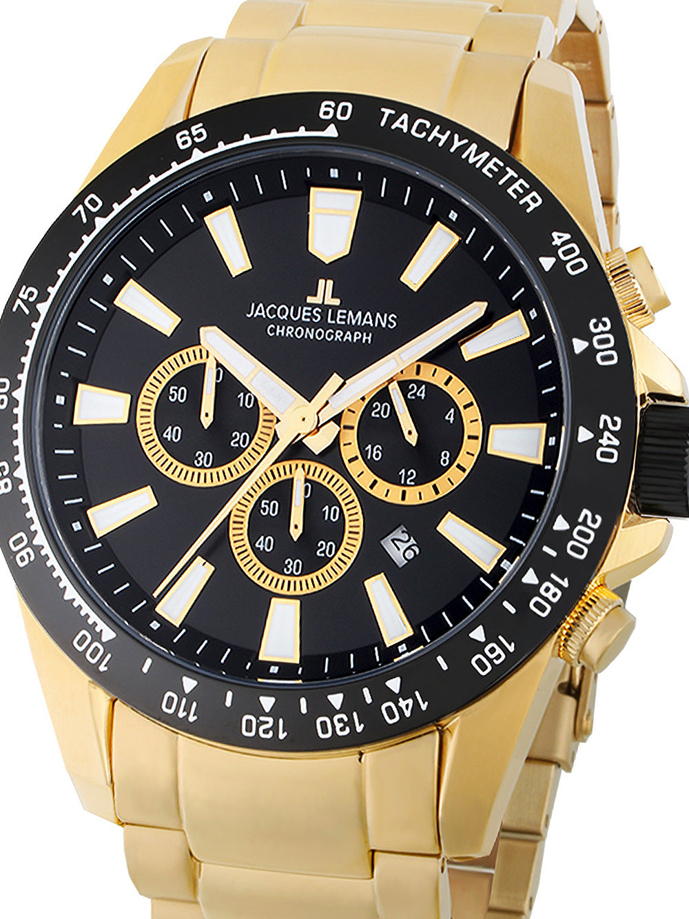Jacques Lemans 1-2140I Liverpool Chronograph vyriškas laikrodis 48mm 10ATM