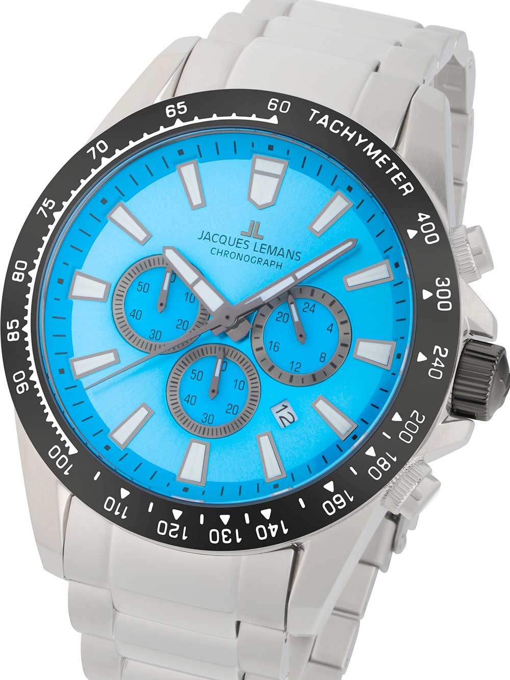 Jacques Lemans 1-2140K Liverpool Chronograph vyriškas laikrodis 48mm 10ATM