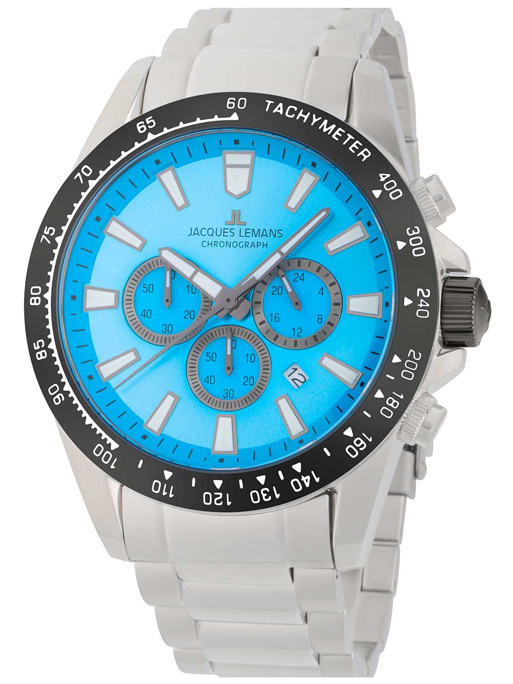 Jacques Lemans 1-2140K Liverpool Chronograph vyriškas laikrodis 48mm 10ATM