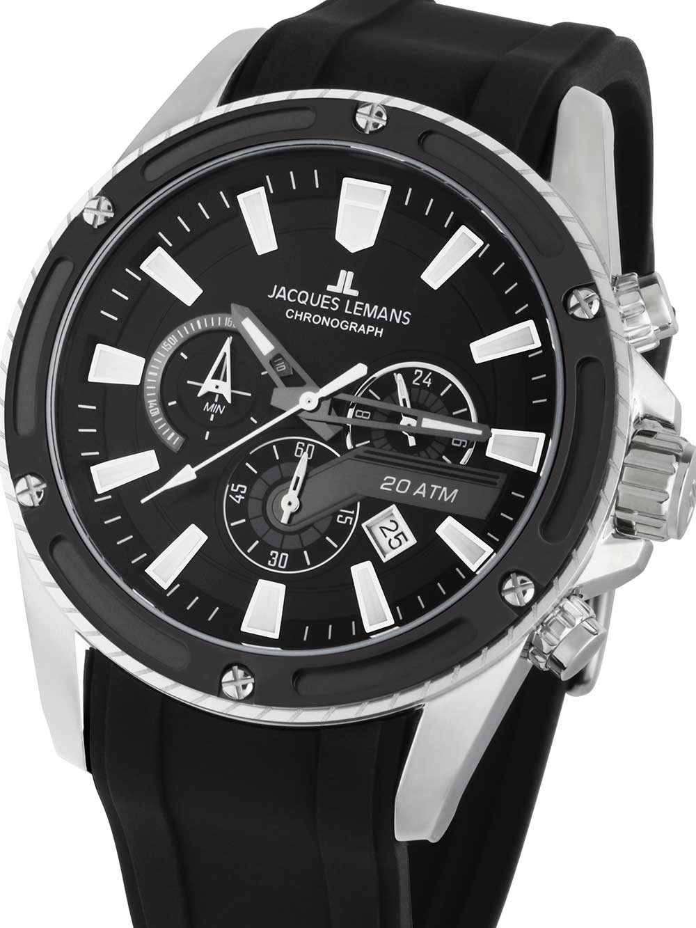 Jacques Lemans 1-2141A Liverpool Chronograph vyriškas laikrodis 48mm 20ATM