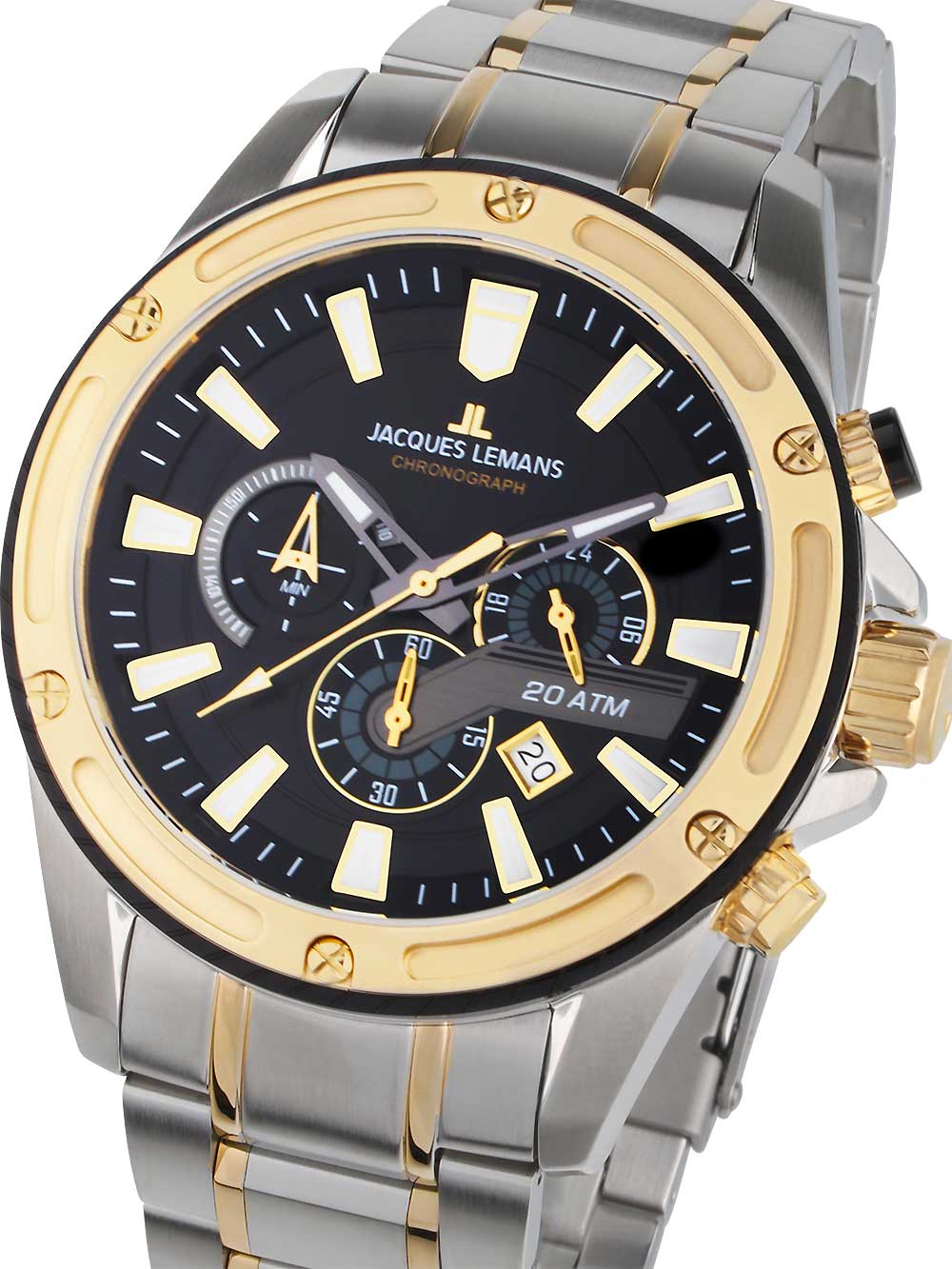 Jacques Lemans 1-2141I Liverpool Chronograph vyriškas laikrodis 48mm 20ATM