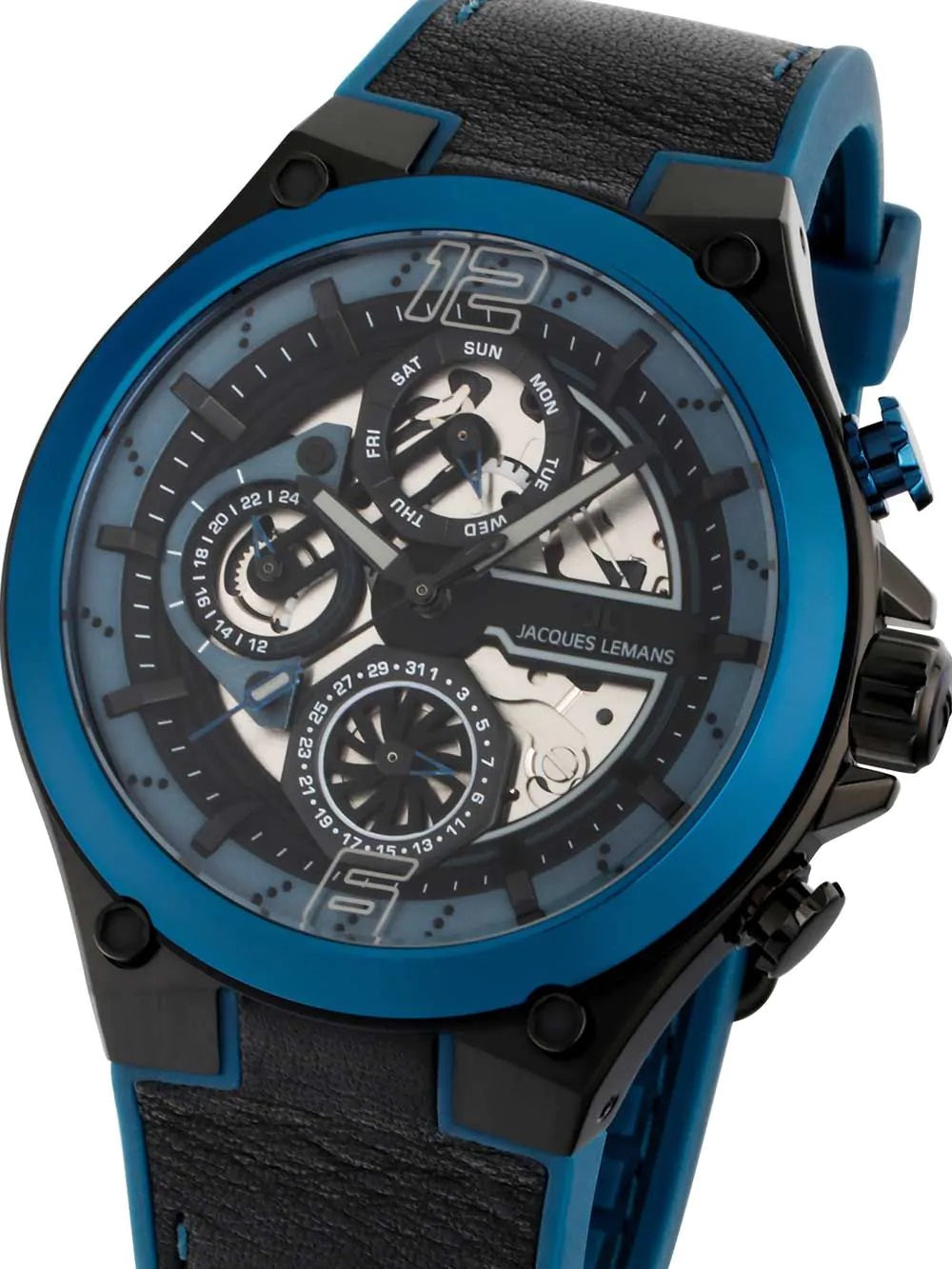 Jacques Lemans 1-2150B Manchester Multifunction vyriškas laikrodis 43mm 10ATM