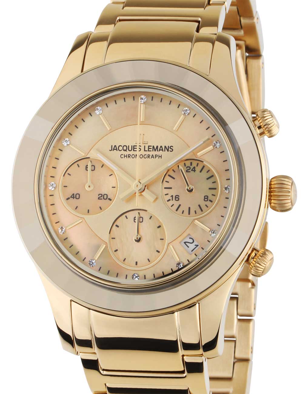 Jacques Lemans 1-2151H Venice moteriškas laikrodis Chronograph 38mm 5ATM