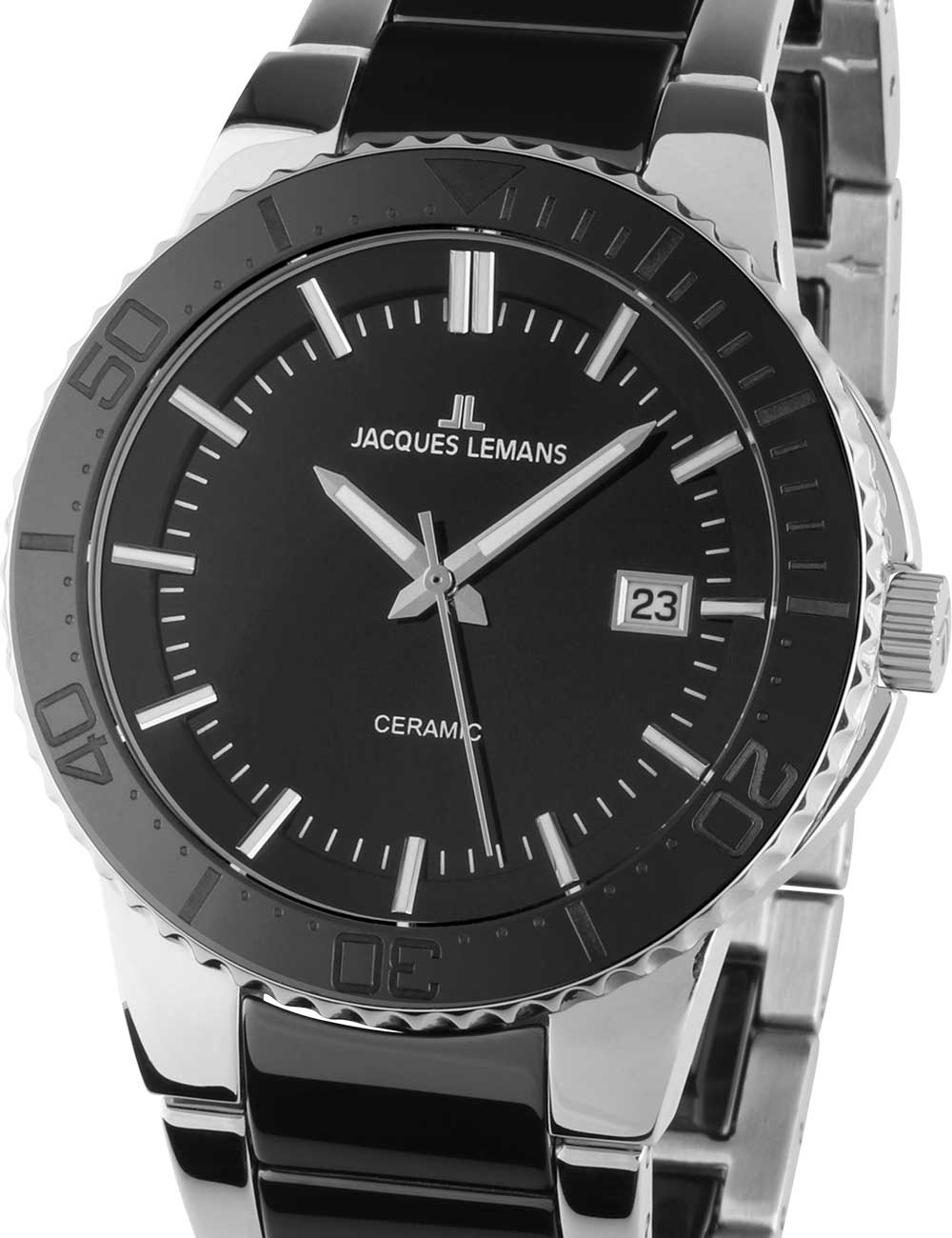Jacques Lemans 1-2164A Colmar Ceramic vyriškas laikrodis 43mm 10ATM