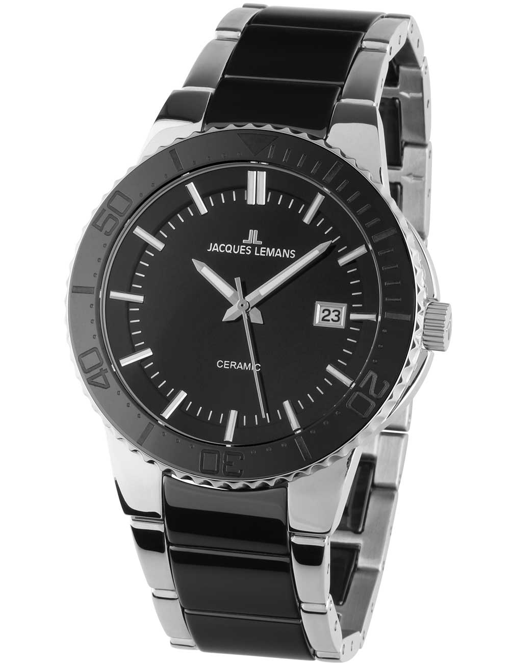 Jacques Lemans 1-2164A Colmar Ceramic vyriškas laikrodis 43mm 10ATM