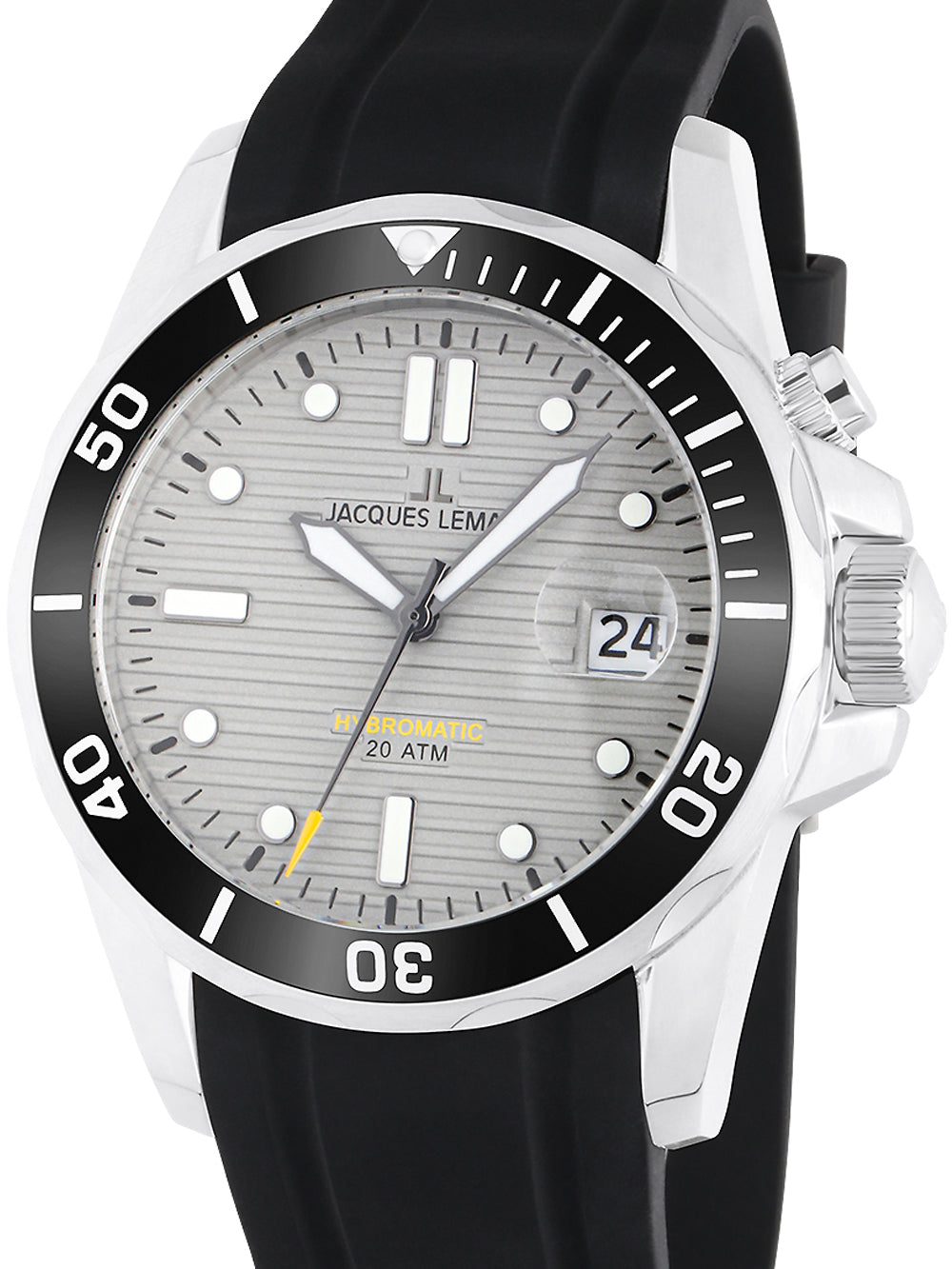 Jacques Lemans 1-2170B Hybromatic Diver vyriškas laikrodis 41mm 20ATM