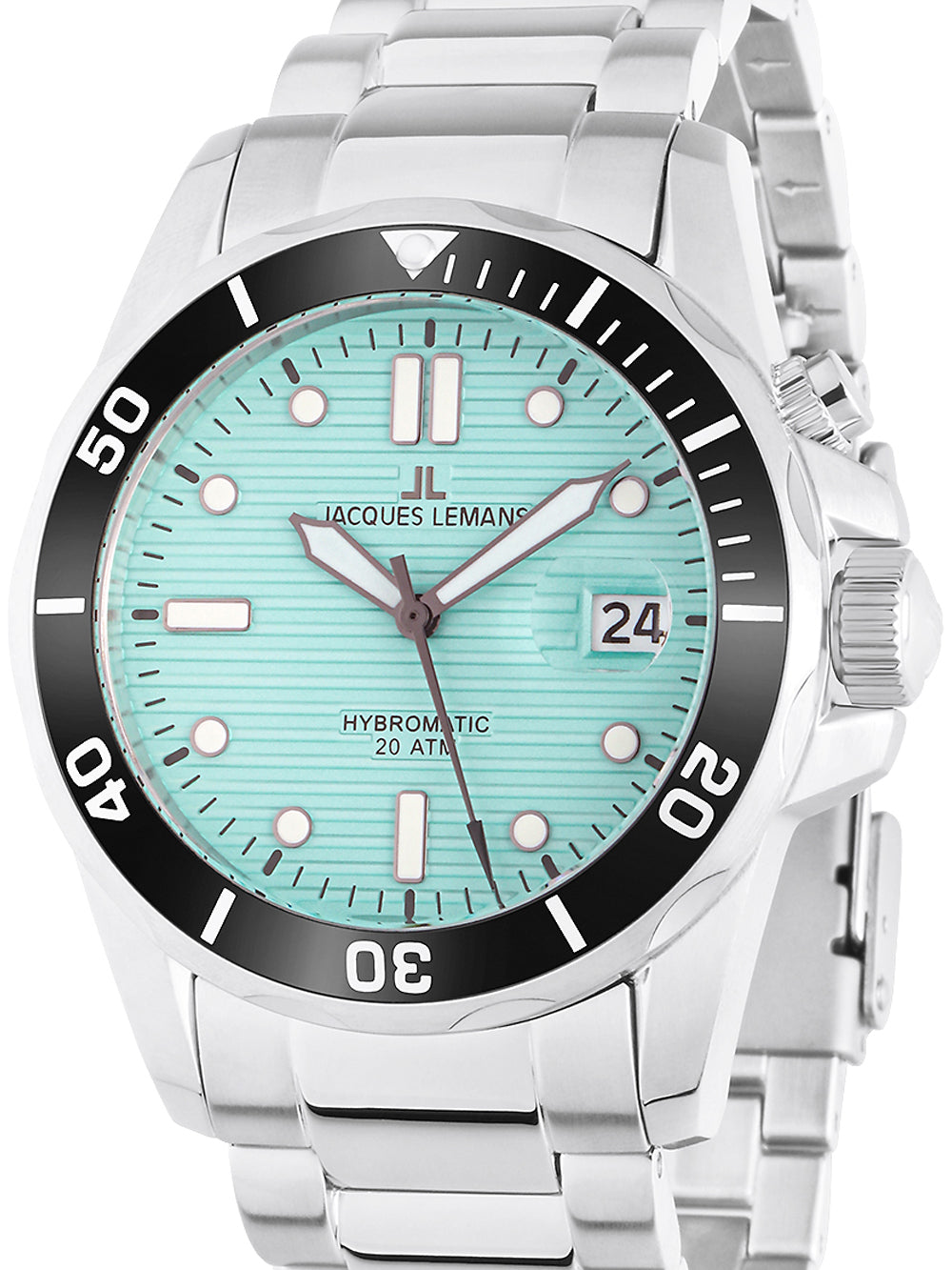 Jacques Lemans 1-2170I Hybromatic Diver vyriškas laikrodis 41mm 20ATM