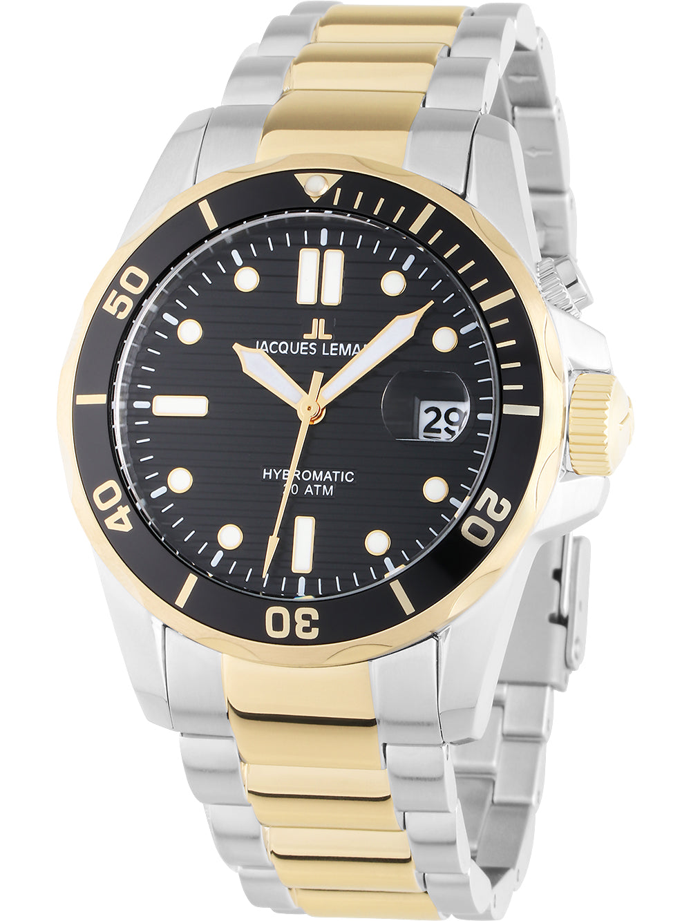 Jacques Lemans 1-2170L Hybromatic Diver vyriškas laikrodis 41mm 20ATM