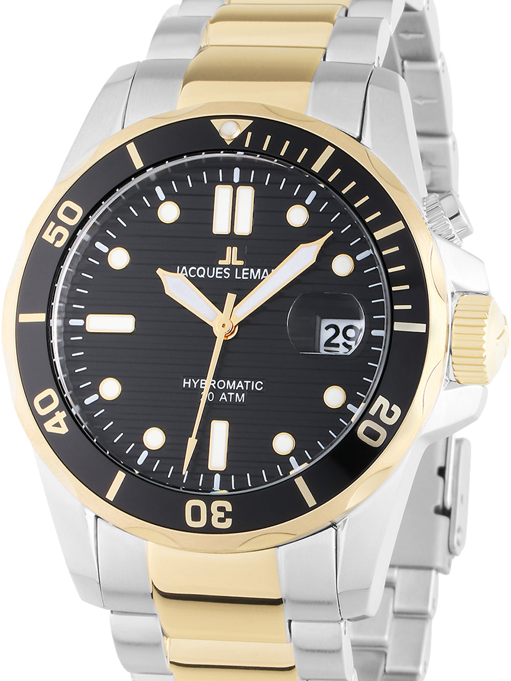 Jacques Lemans 1-2170L Hybromatic Diver vyriškas laikrodis 41mm 20ATM