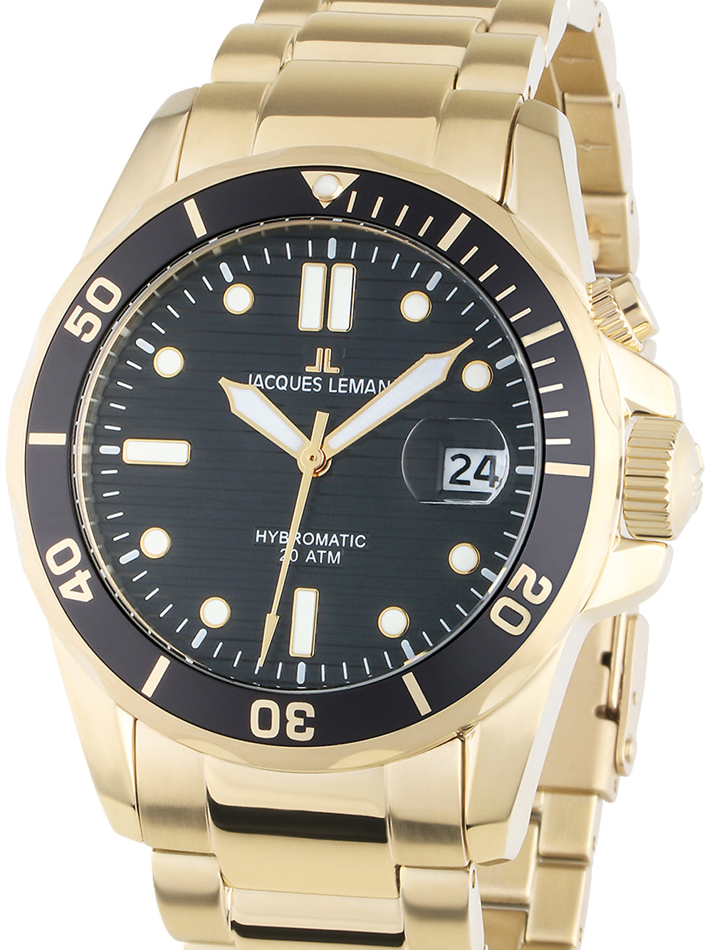 Jacques Lemans 1-2170M Hybromatic Diver vyriškas laikrodis 41mm 20ATM