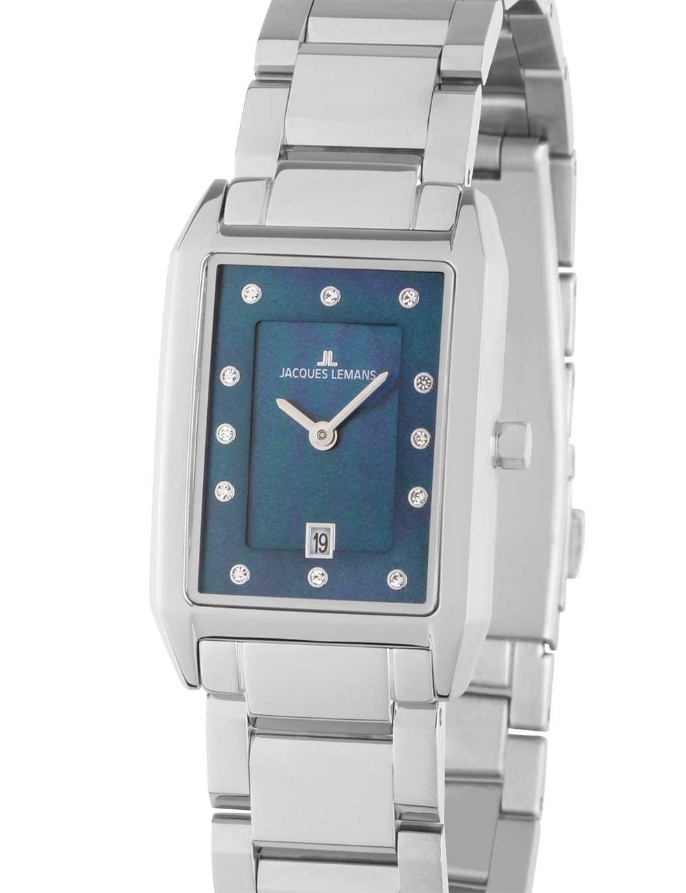 Jacques Lemans 1-2189J Torino square moteriškas laikrodis 23mm 5ATM