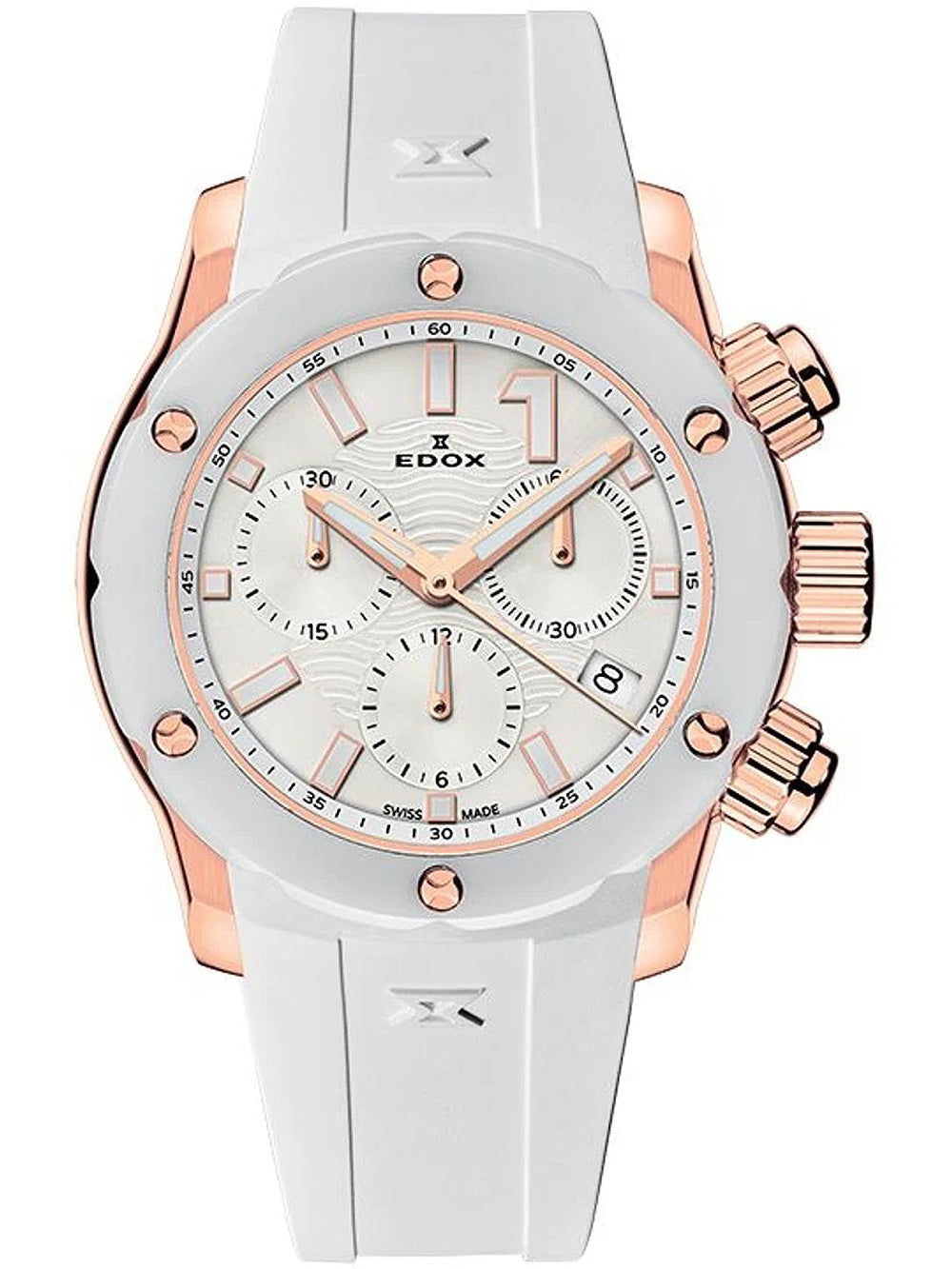 Edox 10225-37RB-BIR CO-1 Chronograph moteriškas laikrodis Ceramic 38mm 30ATM