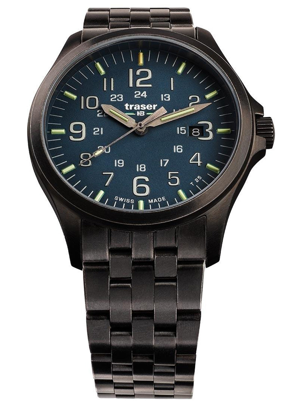 Traser H3 108739 P67 Officer GunMetal Blue vyriškas laikrodis 42mm 10ATM