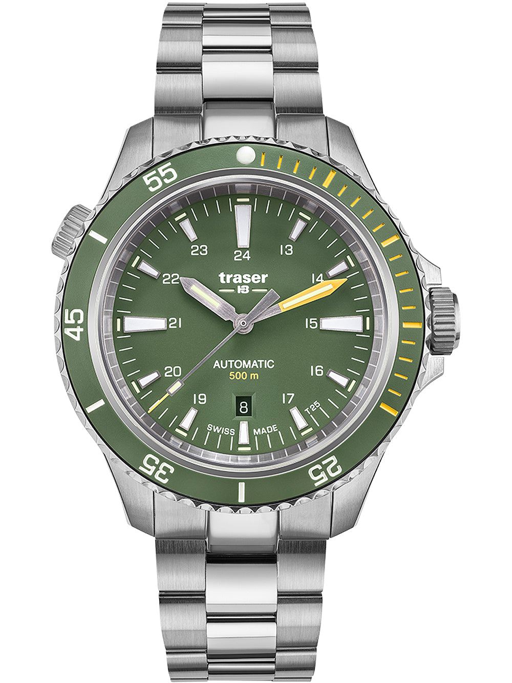 Traser H3 110328 P67 Diver Automatic Green vyriškas laikrodis 46mm 50ATM