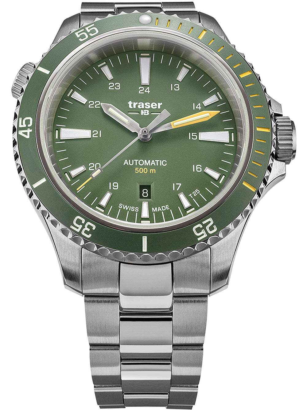 Traser H3 110328 P67 Diver Automatic Green vyriškas laikrodis 46mm 50ATM
