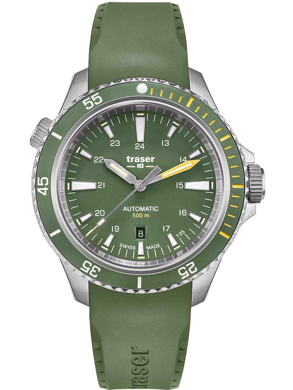 Traser H3 110327 P67 Diver Automatic Green vyriškas laikrodis 46mm 50ATM
