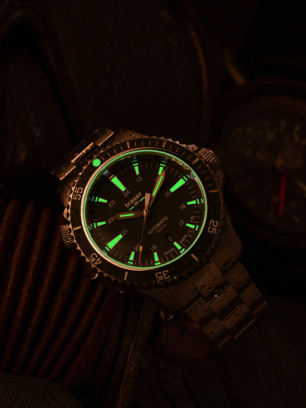 Traser H3 110328 P67 Diver Automatic Green vyriškas laikrodis 46mm 50ATM