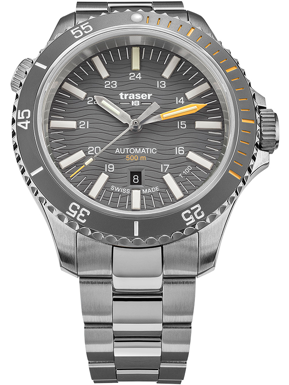 Traser H3 110332 P67 Diver Automatic T100 Grey vyriškas laikrodis 46mm 50ATM