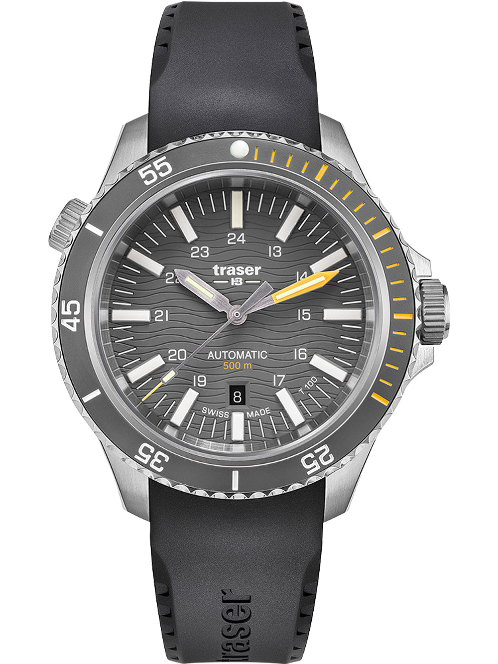 Traser H3 110330 P67 Diver Automatic T100 Grey vyriškas laikrodis 46mm 50ATM
