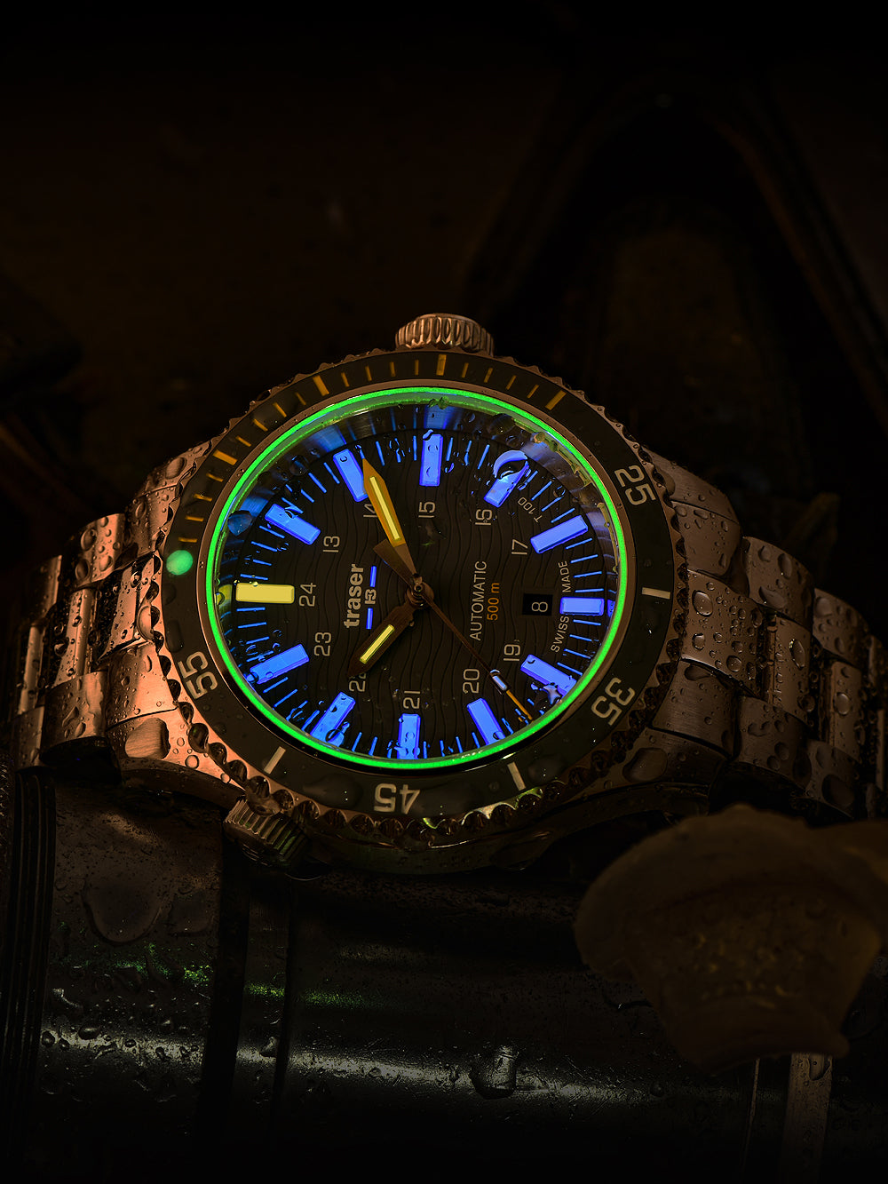 Traser H3 110332 P67 Diver Automatic T100 Grey vyriškas laikrodis 46mm 50ATM
