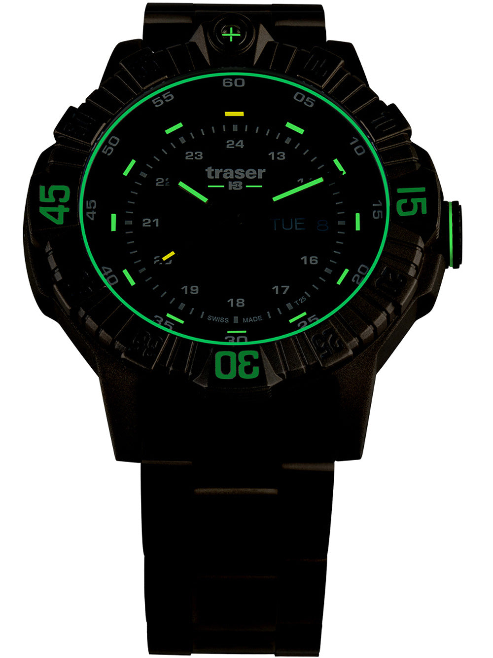 Traser H3 110666 Tactical Grey Titan vyriškas laikrodis 46mm 20ATM