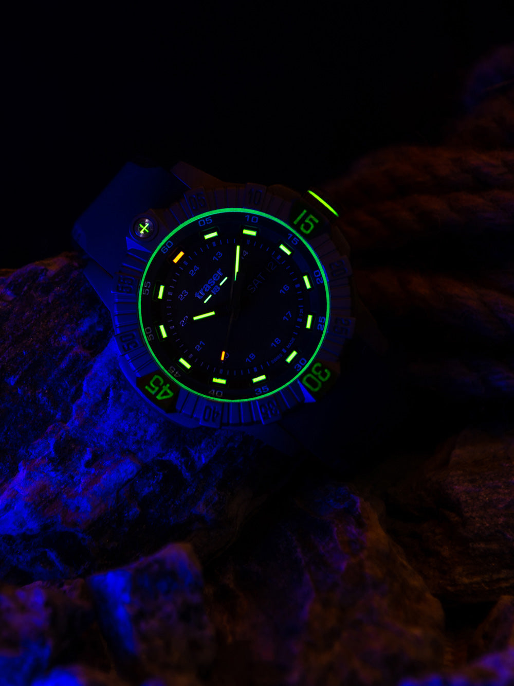 Traser H3 110667 Tactical Grey Titan vyriškas laikrodis 46mm 20ATM