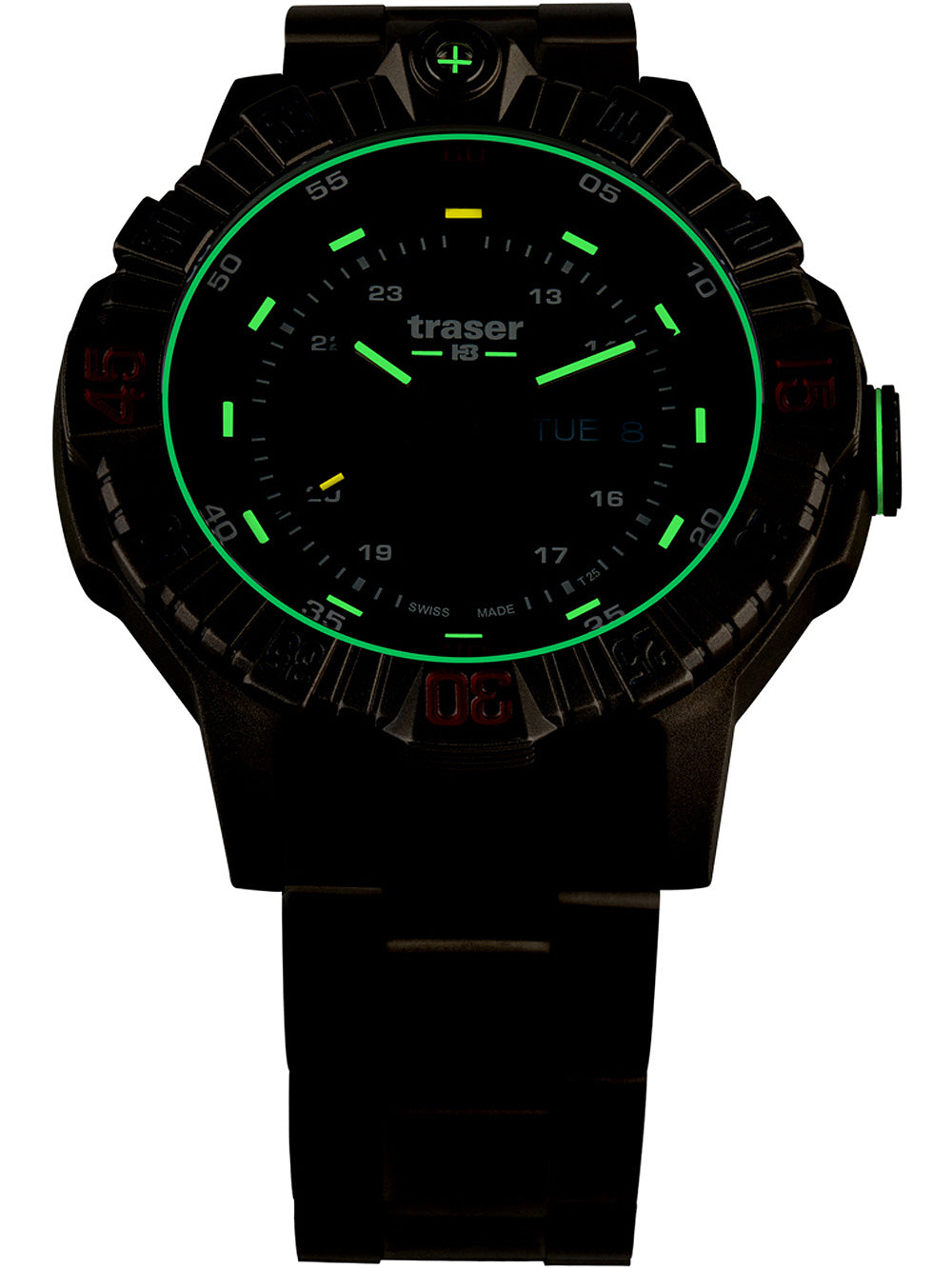 Traser H3 110668 Tactical Brown Titan vyriškas laikrodis 46mm 20ATM