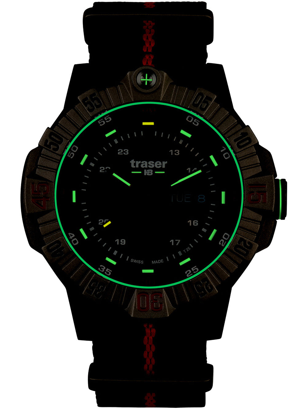 Traser H3 110669 Tactical Brown Titan vyriškas laikrodis 46mm 20ATM