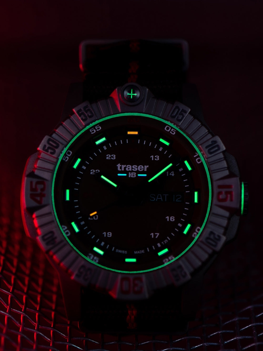 Traser H3 110669 Tactical Brown Titan vyriškas laikrodis 46mm 20ATM