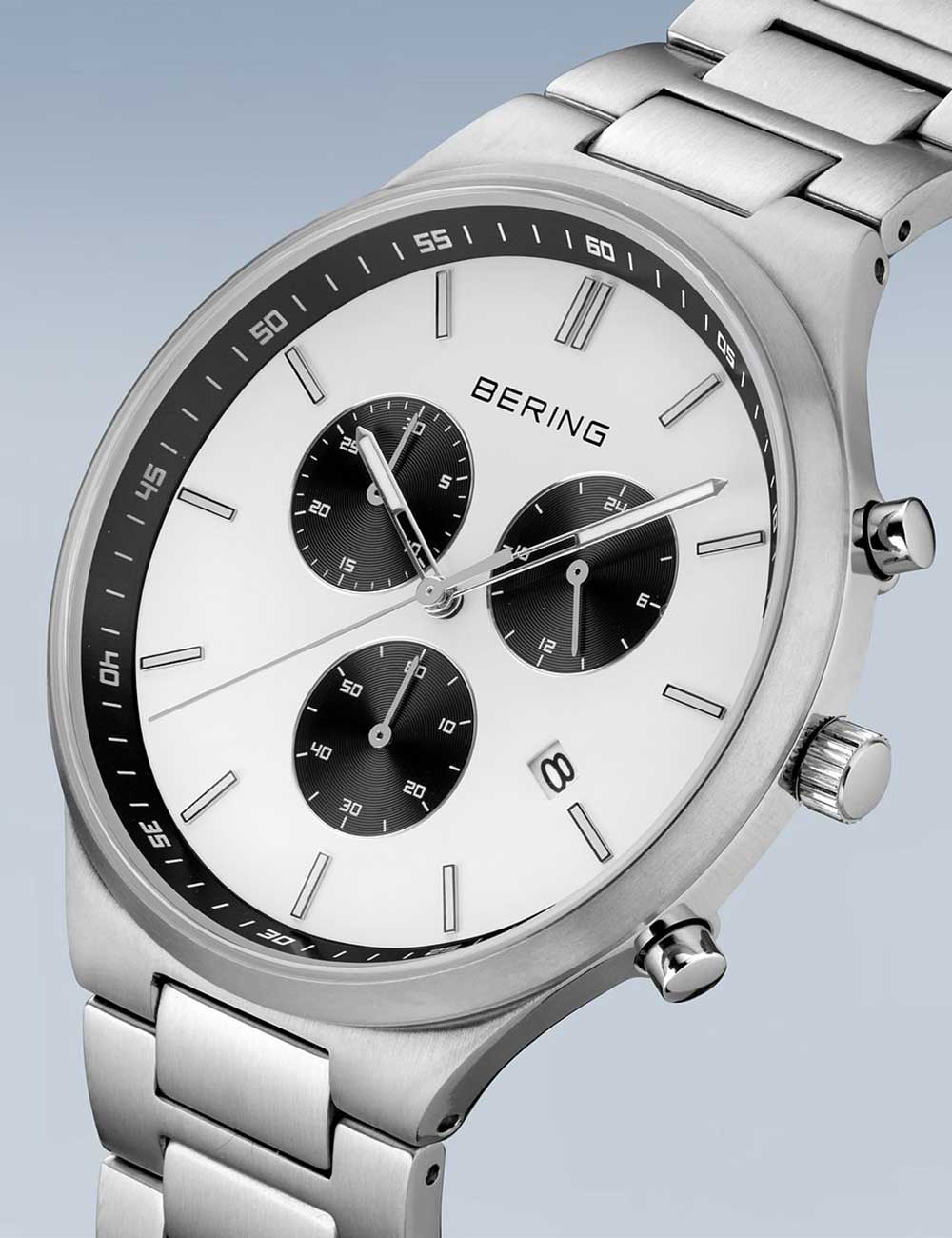 Bering 11743-704 Classic Titanium Chronograph vyriškas laikrodis 40mm 5ATM