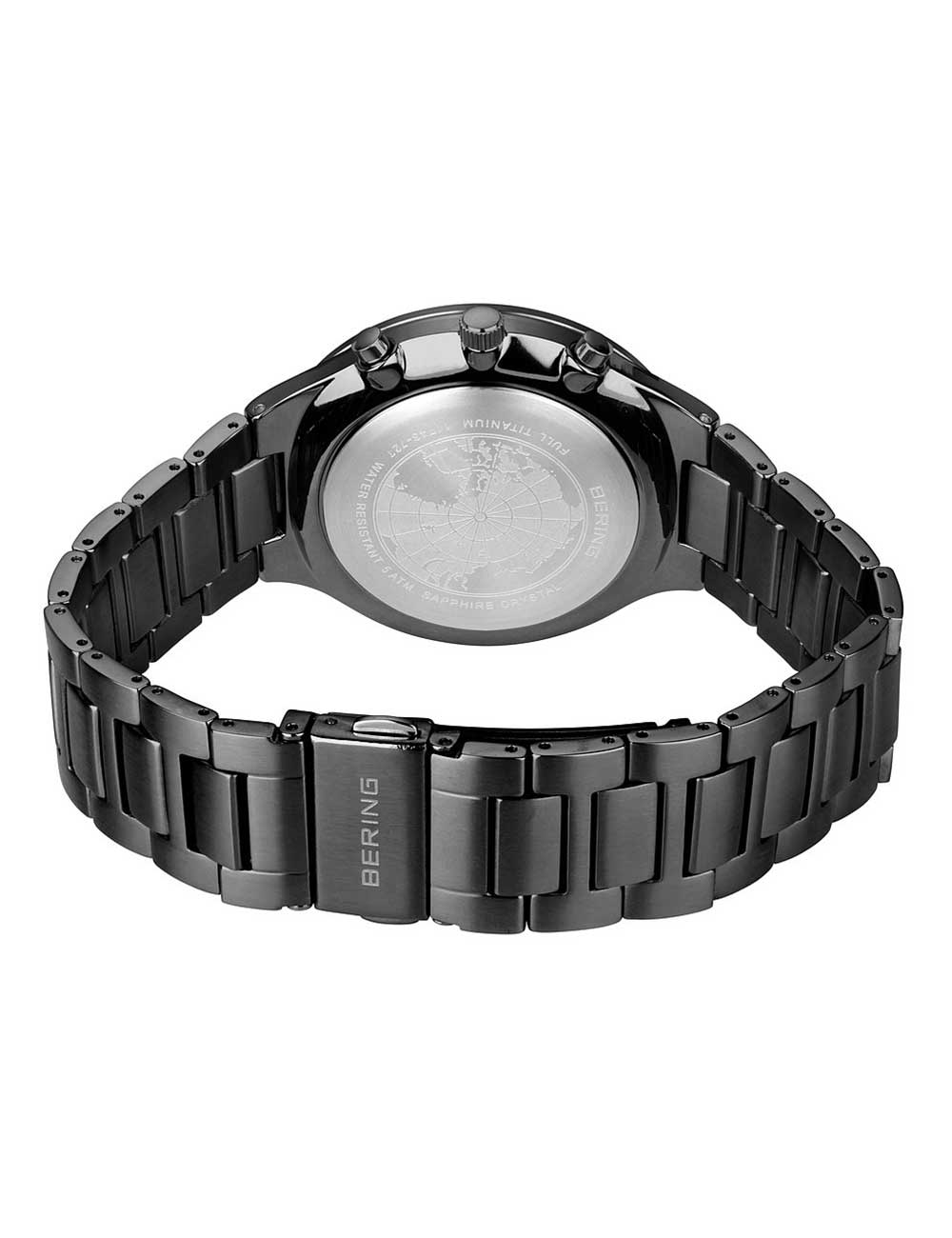 Bering 11743-727 Classic Titanium Chronograph vyriškas laikrodis 40mm 5ATM