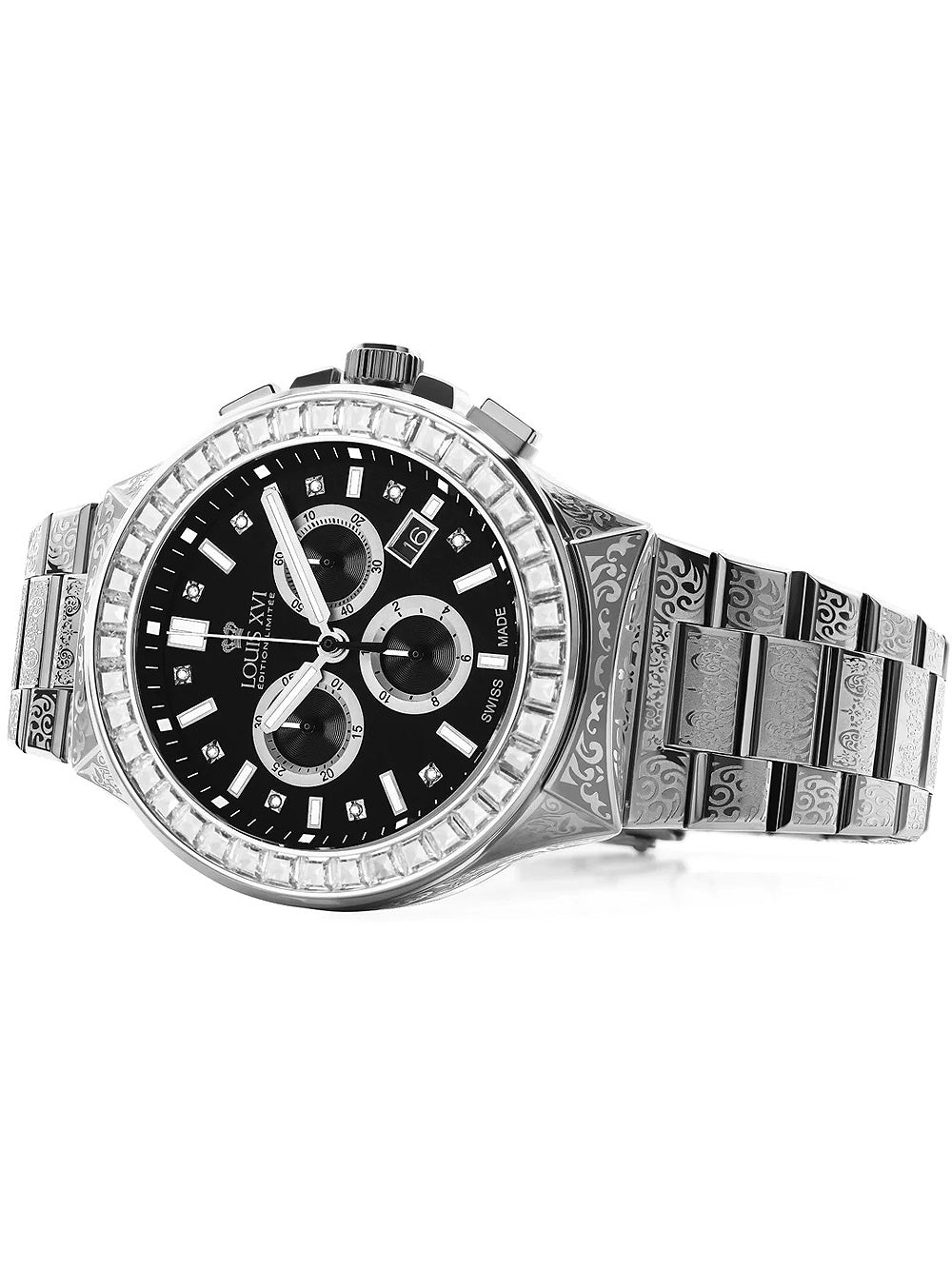 Louis XVI LXVI1217 Le Monarque Royale Chronograph vyriškas laikrodis 42mm 10ATM