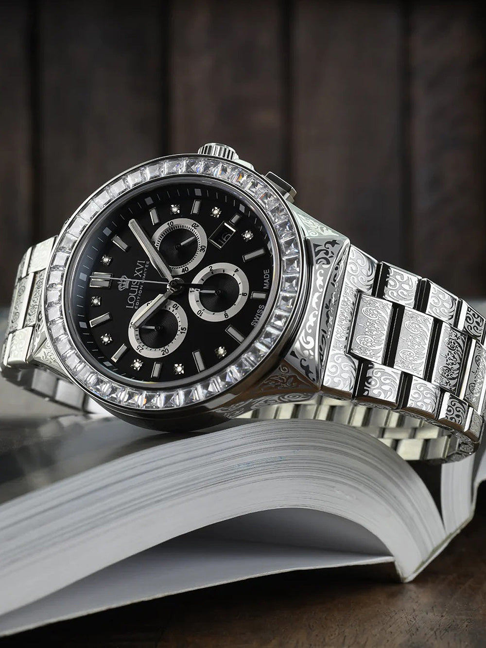 Louis XVI LXVI1217 Le Monarque Royale Chronograph vyriškas laikrodis 42mm 10ATM