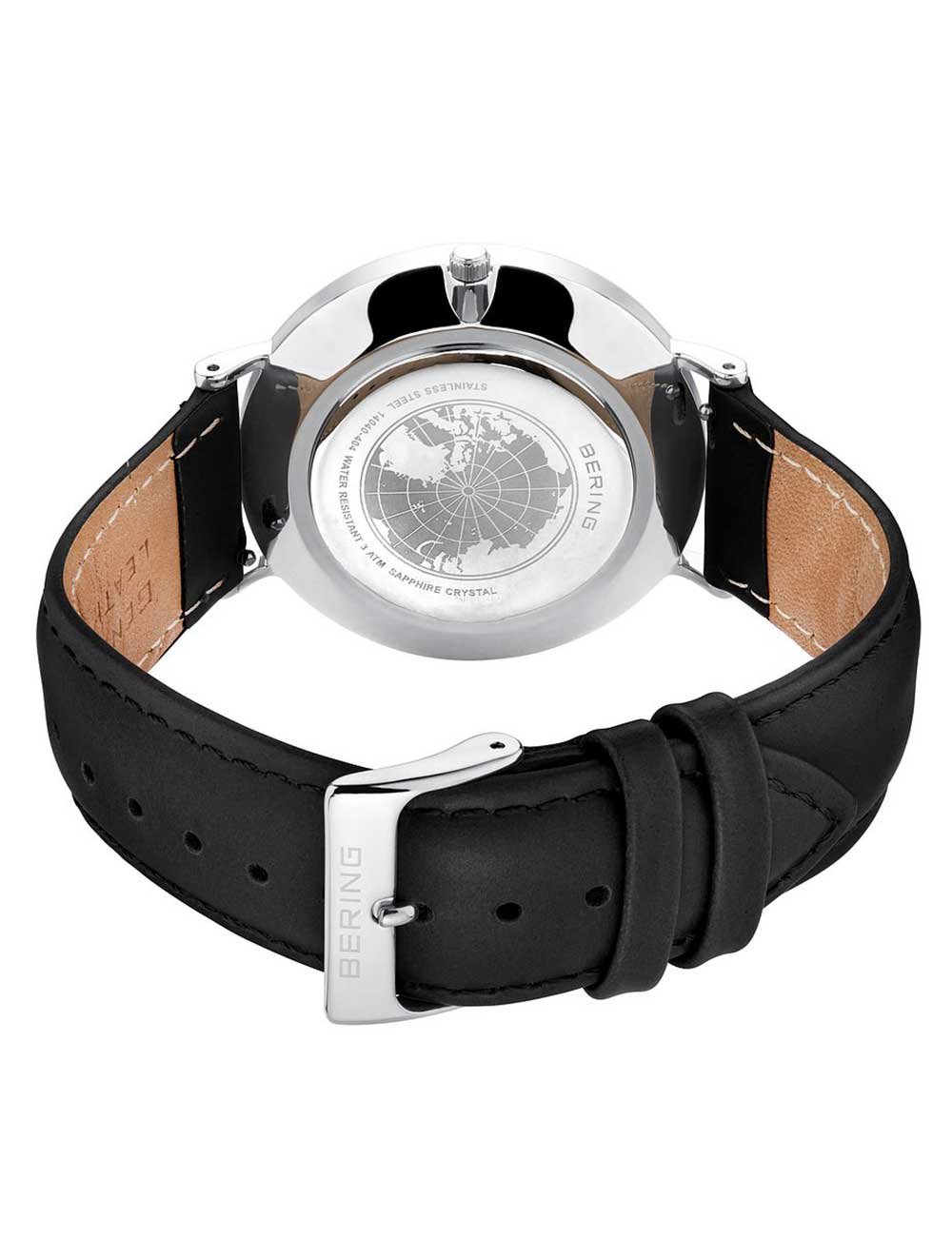 Bering 14040-404 vyriškas laikrodis Classic Small Second 40mm 3ATM