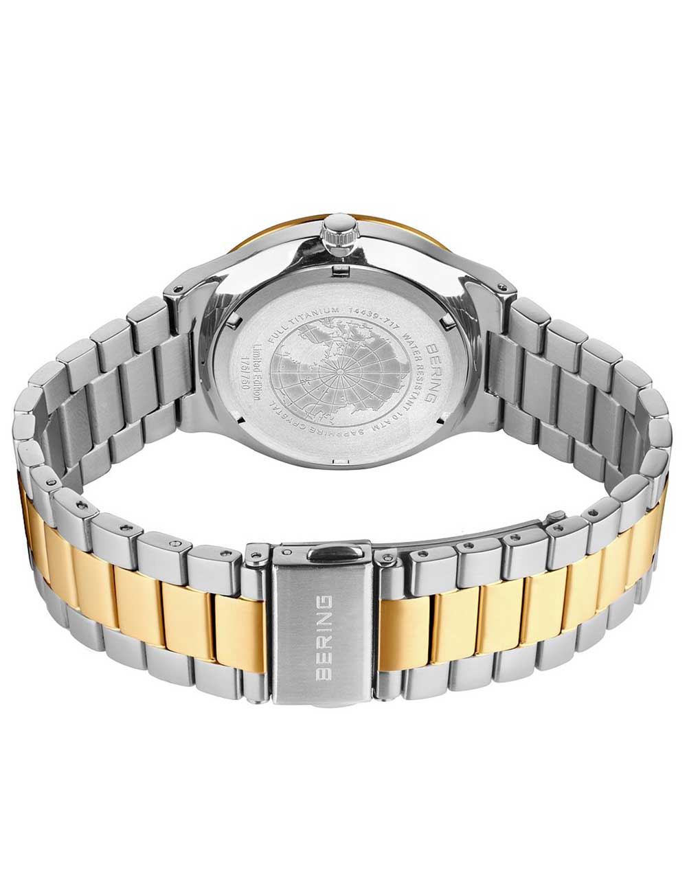 Bering 14439-717 vyriškas laikrodis Solar laikrodis Titanium 39mm 10ATM