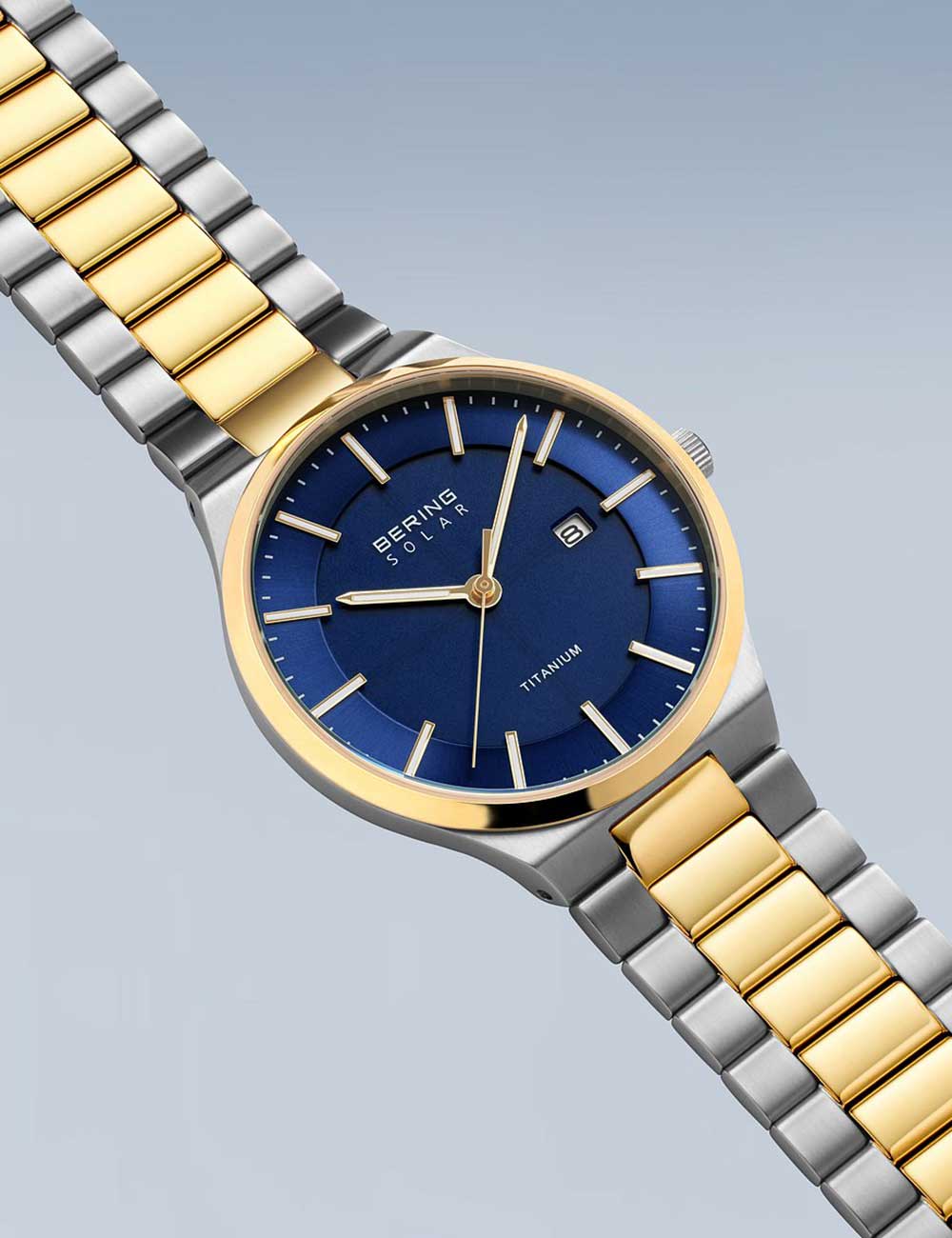 Bering 14439-717 vyriškas laikrodis Solar laikrodis Titanium 39mm 10ATM
