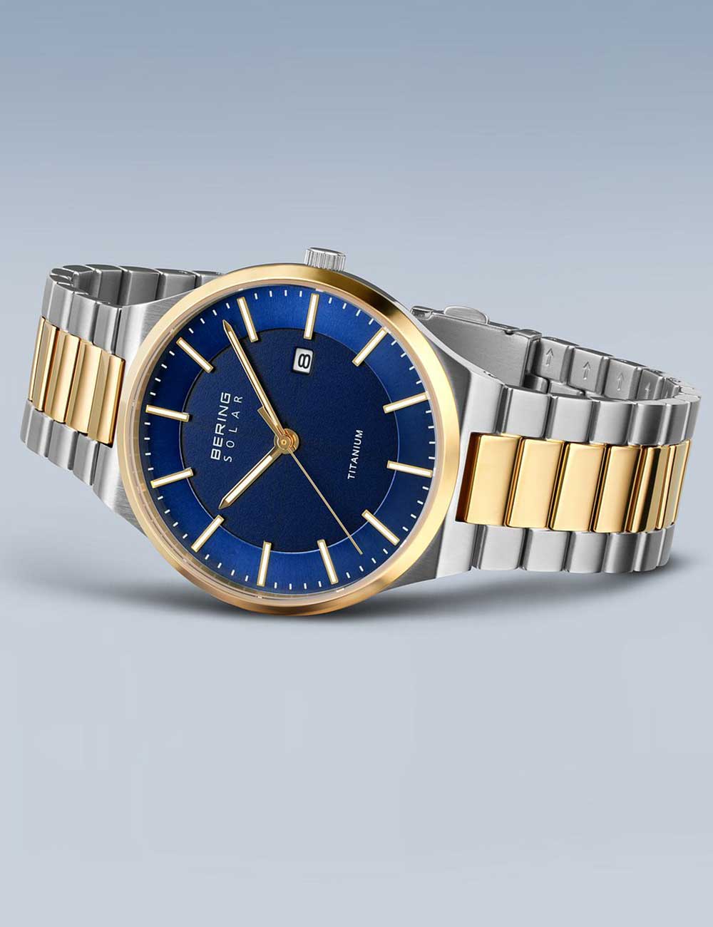 Bering 14439-717 vyriškas laikrodis Solar laikrodis Titanium 39mm 10ATM