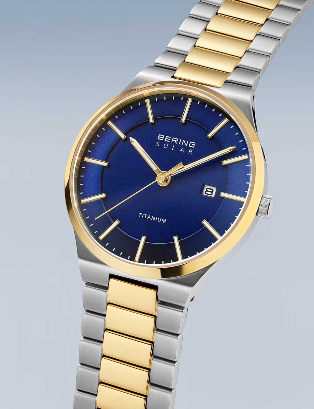Bering 14439-717 vyriškas laikrodis Solar laikrodis Titanium 39mm 10ATM