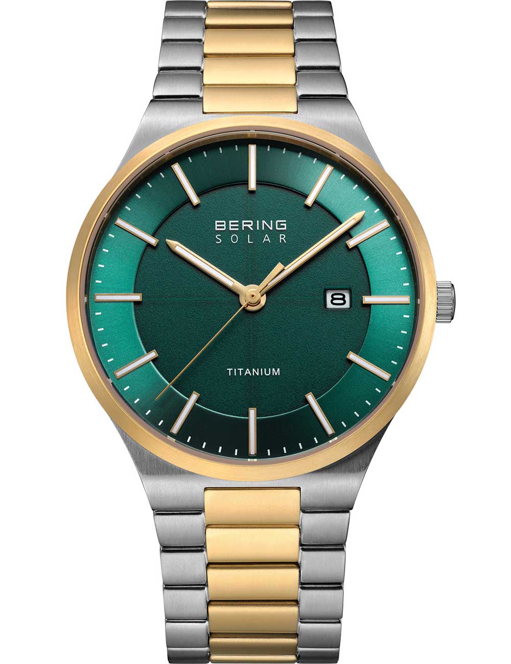 Bering 14439-718 vyriškas laikrodis Titanium Solar 39mm 10ATM
