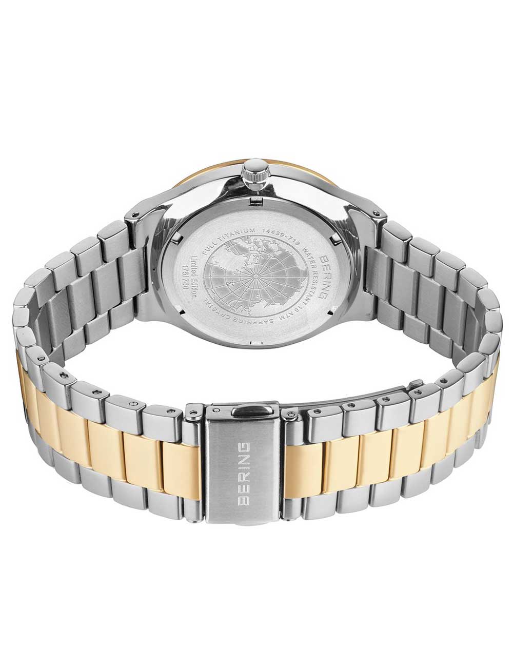 Bering 14439-718 vyriškas laikrodis Titanium Solar 39mm 10ATM