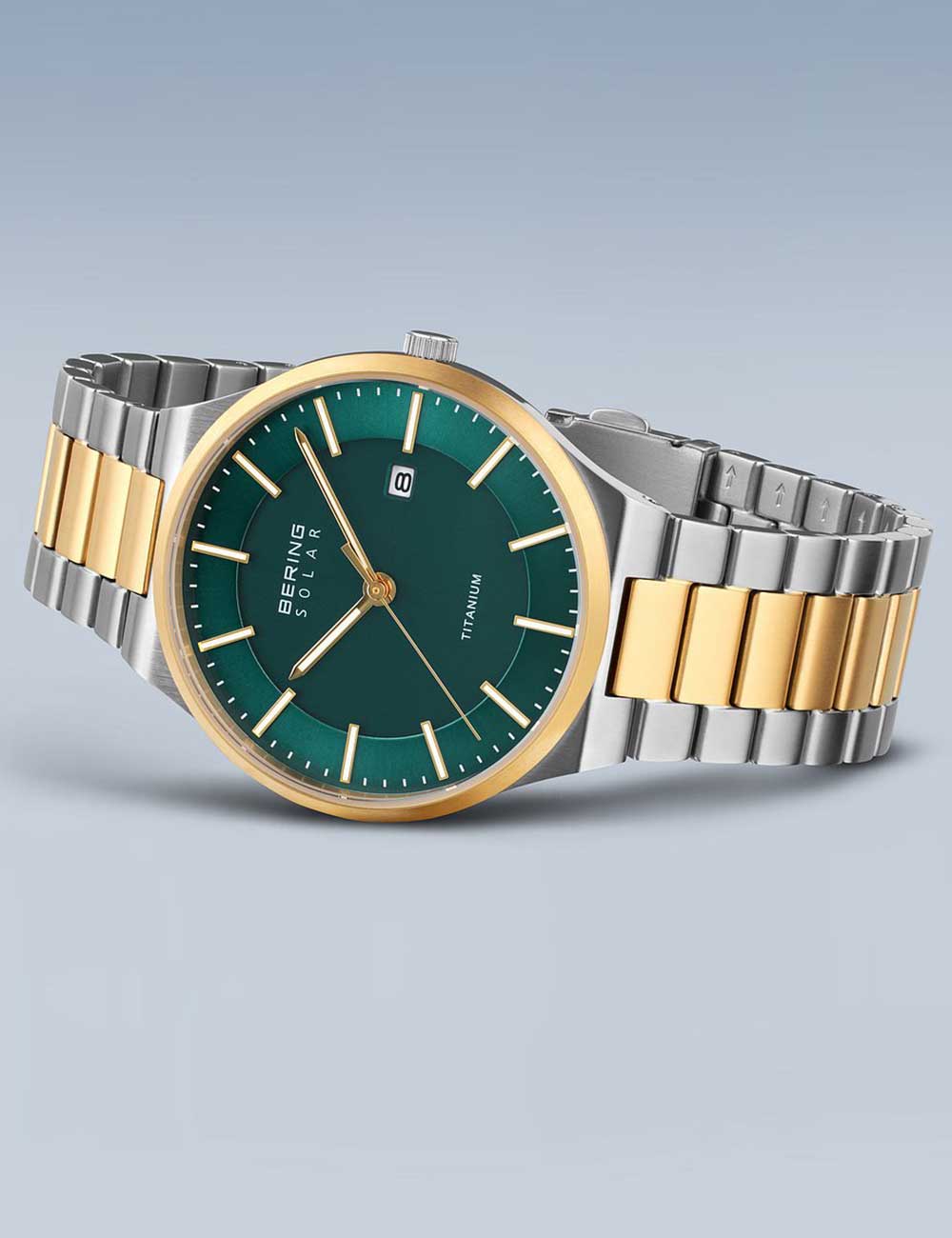 Bering 14439-718 vyriškas laikrodis Titanium Solar 39mm 10ATM