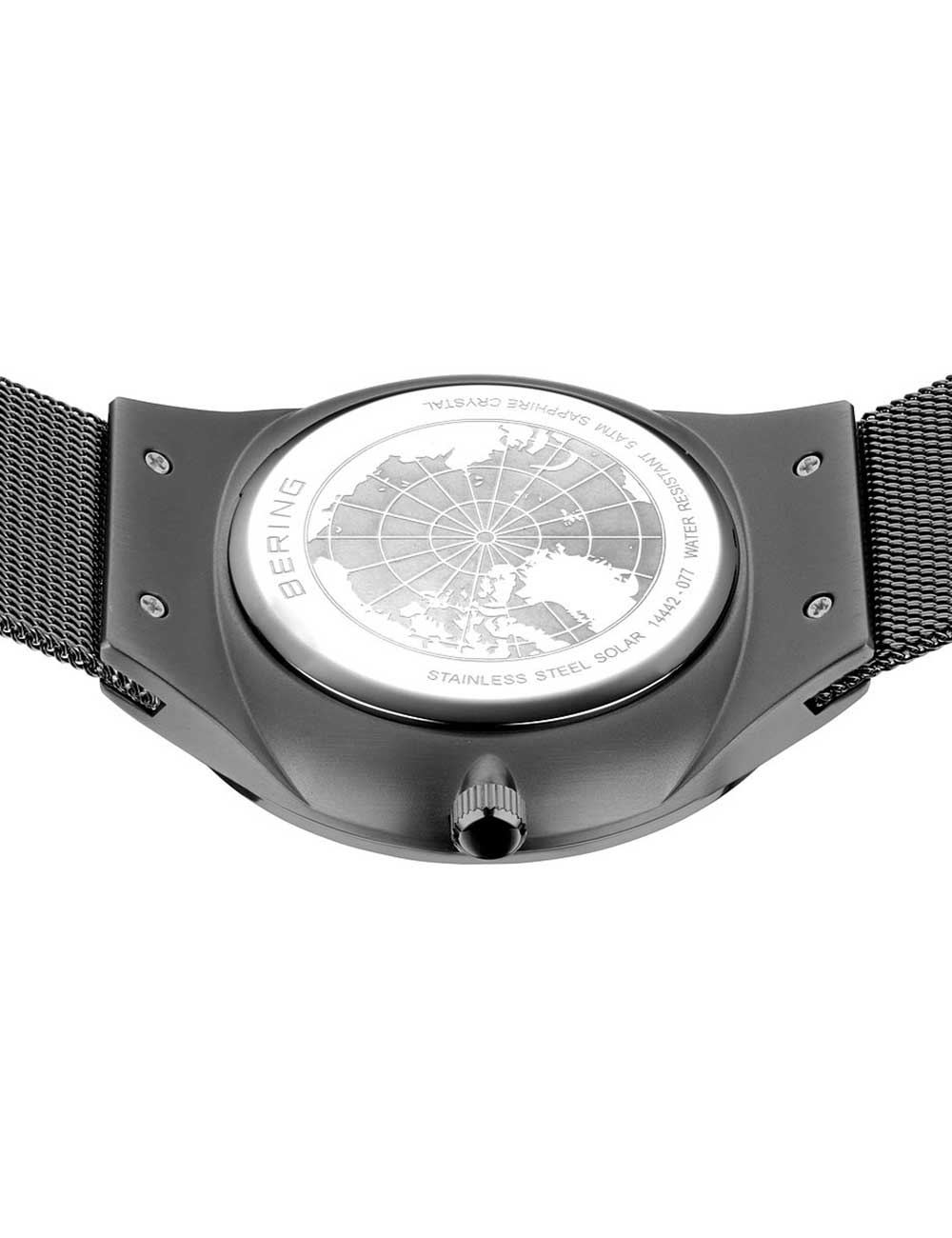 Bering 14442-077 vyriškas laikrodis Solar laikrodis 42mm 5ATM