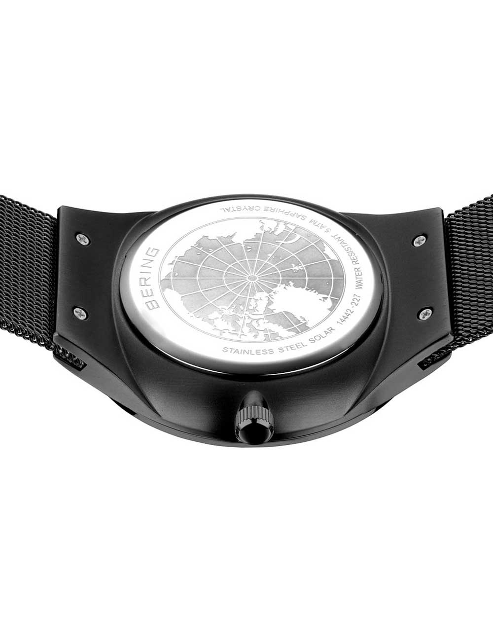 Bering 14442-227 vyriškas laikrodis Solar laikrodis 42mm 5ATM