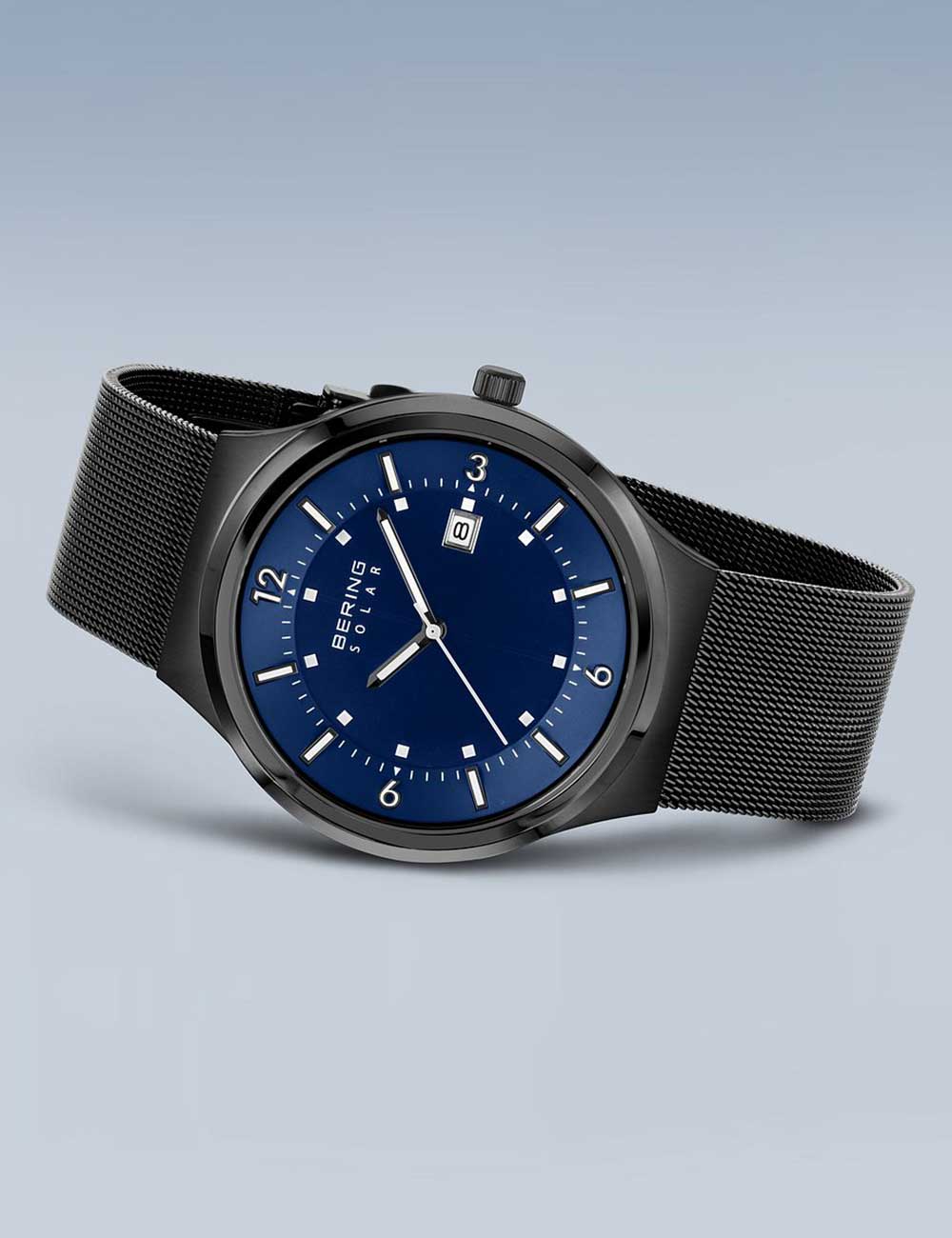 Bering 14442-227 vyriškas laikrodis Solar laikrodis 42mm 5ATM